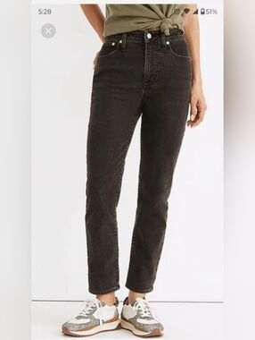 MADEWELL THE CURVY PERFECT VINTAGE BLACK GRAY JEANS NWOT Style NA883